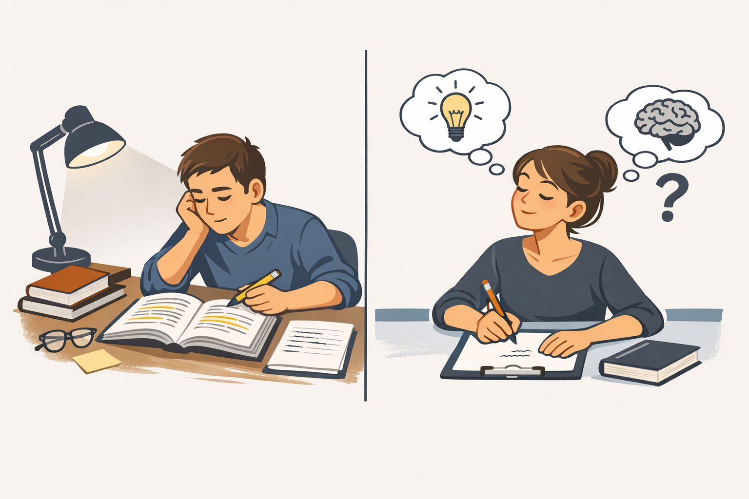 Comparativa entre reconocimiento pasivo y recuperacion activa en estudio de oposiciones