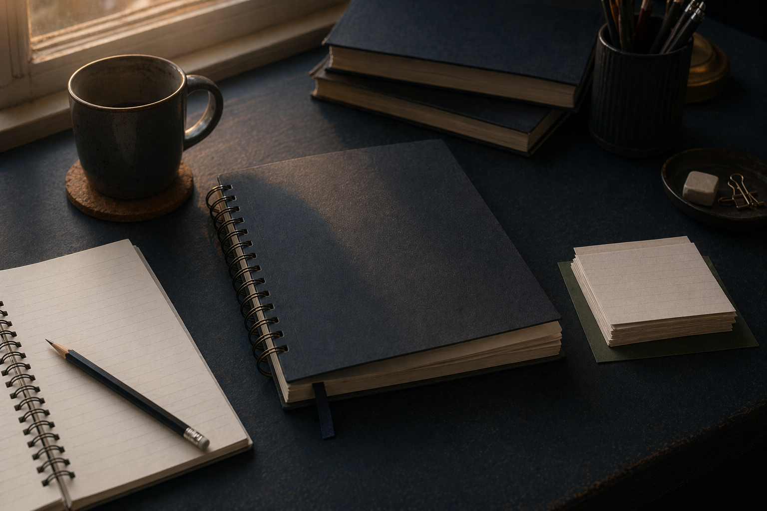 Fin de jornada con mochila preparada, material de mañana separado y luz de tarde