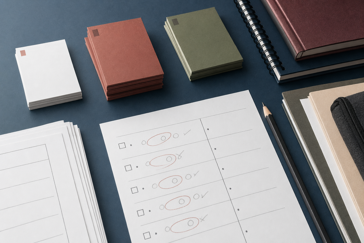 Segunda vuelta con test corregido, tarjetas de error y material seleccionado por prioridad