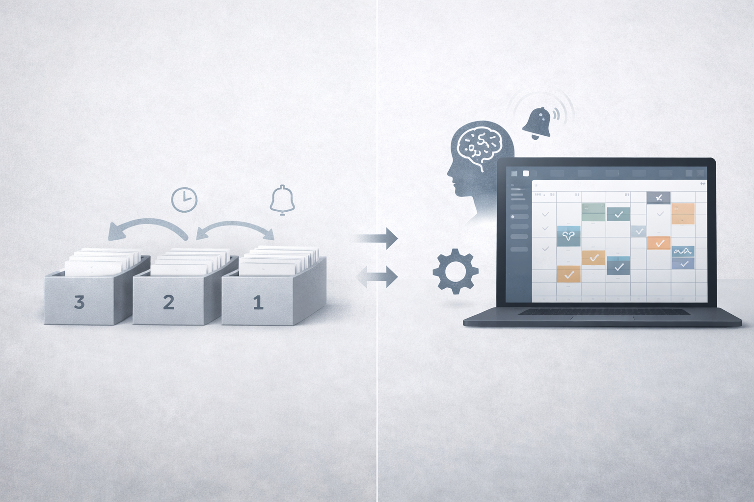 Evolucion de la repeticion espaciada: de las cajas de Leitner al algoritmo FSRS adaptativo